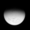 This view of Titan taken on Feb. 25, 2007 by NASA's Cassini spacecraft, reveals a giant lake-like feature in Titan's North Polar Region.