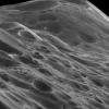 The image, taken on Sept. 10, 2007, with NASA's Cassini spacecraft, shows mountainous terrain that reaches about 10 kilometers (6 miles) high along the unique equatorial ridge of Iapetus.