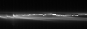 The complex structure of Saturn's quirky F ring is unfurled in this mosaic made up of images taken by NASA's Cassini spacecraft.