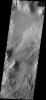 The dunes and landslides in this image occur within Coprates Chasma on Mars as seen by NASA's 2001 Mars Odyssey spacecraft.