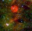 NASA's Spitzer Space Telescope caught a glimpse of the Cepheus constellation, thirty thousand light-years away; astronomers think they've found a massive star whose death barely made a peep. 