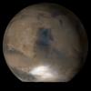 NASA's Mars Global Surveyor shows the Syrtis Major face of Mars in mid-August 2006.