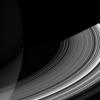 The image was taken in visible light with NASA's Cassini spacecraft wide-angle camera on Dec. 15, 2006. Both luminous and translucent, the C ring sweeps out of the darkness of Saturn's shadow and obscures the planet at lower left.