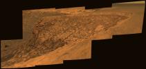 This true-color image taken on Nov. 22, 2006 by NASA's Mars Exploration Rover Opportunity shows a promontory called Cape Verde in Victoria Crater on Mars and the crater's deeply scalloped rim.