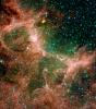 This set of images from NASA's Spitzer Space Telescope shows the Eagle nebula in different hues of infrared light. Each view tells a different tale. 