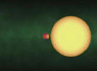 Scientists using NASA's Spitzer Space Telescope were able to create the first-ever map of the surface of a planet beyond our solar system. The planet, a hot and cloudy gas giant is called HD 189733b.