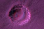 Ada Crater is a fresh (recently-formed) impact crater formed close to the southern edge of Meridiani Planum, far to the southeast of NASA's Opportunity rover. 3D glasses are necessary to view this image.