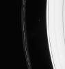 Saturn's F ring displays magnificent structure following the passage of Prometheus. Atlas is seen between the A and F rings, above center in this image captured by NASA's Cassini spacecraft on Jan. 23, 2008.