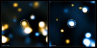 These two images show 'stacked' Chandra images for two different classes of distant, massive galaxy detected with NASA's Spitzer. Image stacking is a procedure used to detect emission from objects that is too faint to be detected in single images.