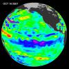 The tropical Pacific Ocean remains in the grips of a cool La Niña, as shown by data of sea-level heights from mid-October of 2007, collected by NASA's U.S-French Jason altimetric satellite.