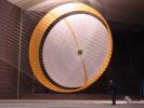 The team developing the landing system for NASA's Mars Science Laboratory tested the deployment of an early parachute design in mid-October 2007 inside the world's largest wind tunnel, at NASA Ames Research Center, Moffett Field, California.