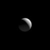 As NASA's Cassini spacecraft began its August 2008 flyby of Enceladus, the spacecraft approached over the moon's cratered north pole. Cassini acquired this view as the icy moon grew ever larger in its field of view.