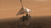 NASA's Phoenix Mars Lander will be in free fall after it separates from its back shell and parachute, but not for long.