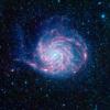 The tangled arms of the Pinwheel galaxy, otherwise known as Messier 101, are decked out in red in this new infrared image from NASA's Spitzer Space Telescope.