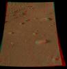 This colorglyph, acquired by NASA's Phoenix Lander's Surface Stereo Imager shows part of Phoenix's workplace and is informally called 'Wonderland.' 3D glasses are necessary to view this image.
