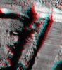 This anaglyph, acquired by NASA's Phoenix Lander's Surface Stereo Imager on June 19, 2008, shows a view of the Martian surface near the lander. The trench shown here is informally called 'Snow White 1.' 3D glasses are necessary.