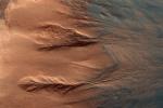 Gullies are relatively common features in the steep slopes of crater walls, possibly formed by dry debris flows, movement of carbon dioxide frost, or perhaps the melting of ground ice, as seen by NASA's Mars Reconnaissance Orbiter.