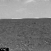 This images from a sequence of images that combines 32 images of clouds moving eastward across a Martian horizon. The Surface Stereo Imager on NASA's Phoenix Mars Lander took this set of images on Sept. 18, 2008,