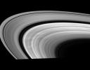 This low-phase image taken by NASA's Cassini spacecraft on April 10, 2009 shows bright areas between dark spokes in Saturn's B ring.