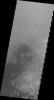 This 2001 Mars Odyssey image shows a portion of the dune field located on the floor of Kaiser Crater on Mars.