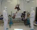 Engineers from NASA's Jet Propulsion Laboratory and Alliance Spacesystems are testing the range of motion of the Mars Science Laboratory rover's robotic arm joints.