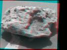 Composition measurements by NASA's Mars Exploration Rover Opportunity confirm that this rock on the Martian surface is an iron-nickel meteorite. 3D glasses are necessary to view this image.
