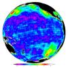 This map shows changes in ocean bottom pressure measured by NASA's Gravity Recovery and Climate Experiment.