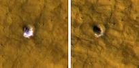 NASA's Mars Reconnaissance Orbiter reveals underground ice exposed by impact cratering. The impact that dug the crater excavated water ice from beneath the surface.