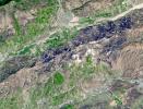 The Guiberson Fire in Ventura County, west of Los Angeles, burned more than 16,000 acres (25 square miles) before firefighters were able to contain the blaze on Sept. 28, 2009. This image was acquired by NASA's Terra spacecraft.
