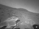 NASA's Mars Exploration Rover Spirit looks toward the northwest and shows some of the targets examined by Spirit after the rover became embedded at this site.