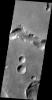 This image, taken by NASA's 2001 Mars Odyssey spacecraft, shows a small section of Nirgal Vallis.