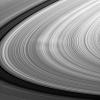 Bright spokes grace the B ring in this image which also includes the shadow of the moon Mimas and was taken by NASA's Cassini spacecraft about a month after Saturn's August 2009 equinox.