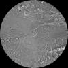 The southern hemisphere of Saturn's moon Dione is seen in this polar stereographic maps, mosaicked from the best-available clear-filter images from NASA's Cassini and Voyager missions.