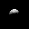 NASA's Cassini spacecraft takes one of its last good looks at Iapetus, a Saturnian moon known for its yin-yang-like, bright-and-dark color pattern.