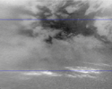 This image shows clouds in the mid-southern latitudes of Saturn's largest moon, Titan, one of a series of images captured by NASA's Cassini spacecraft a few months after fall began in the southern hemisphere.