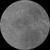 The northern and southern hemispheres of Rhea are seen in these polar stereographic maps, mosaicked from the best-available NASA Cassini and Voyager images. Six Voyager images fill in gaps in Cassini's coverage of the moon's north pole.