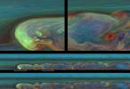 These false-color images from NASA's Cassini spacecraft chronicle a day in the life of a huge storm that developed from a small spot that appeared 12 weeks earlier in Saturn's northern mid-latitudes.