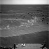 NASA's Opportunity used newly developed and uploaded software called AEGIS, to analyze images to identify features that best matched criteria for selecting an observation target; the criteria in this image -- rocks that are larger and darker than others.