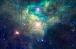 NASA's Wide-field Infrared Survey Explorer has seen a cluster of newborn stars enclosed in a cocoon of dust and gas in the constellation Camelopardalis.