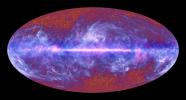 This image of the microwave sky was synthesized using data spanning the range of light frequencies detected by ESA's Planck. A vast portion of the sky is dominated by the diffuse emission from gas and dust in our Milky Way galaxy.