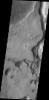 This image captured by NASA's 2001 Mars Odyssey spacecraft shows a portion of Tinto Vallis.