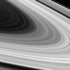 Saturn's B ring is spread out in all its glory in this image from NASA'S Cassini spacecraft. Scientists are trying to better understand the origin and nature of the various structures seen in the B ring.
