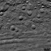This image from NASA's Dawn spacecraft shows craters in various states of degradation on the asteroid Vesta.