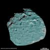 This image of the giant asteroid Vesta obtained by NASA's Dawn spacecraft shows numerous impact craters illustrate the asteroid's violent youth. You need 3D glasses to view this image.
