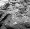 NASA's Mars Exploration Rover Opportunity used its microscopic imager to record this close-up view of texture on part of a rock informally named 'Tisdale 2' on the western rim of Endeavour crater. The broken rock fragments are called clasts.