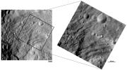 NASA's Dawn spacecraft obtained these images of asteroid Vesta on Aug. 28 (left) and Sept. 9, 2011. These images of the south polar region were taken at a distance of 1,700 miles (2,740 kilometers) with a resolution of about 260 and 130 meters per pixel.