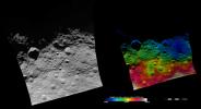 These images from NASA's Dawn spacecraft show part of asteroid Vesta's equatorial region, which contains many different sizes of impact craters.