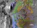 On ancient Mars, water carved channels and transported sediments to form fans and deltas within lake basins. Spectral data acquired by NASA's Mars Reconnaissance Orbiter, indicate chemical alteration by water.