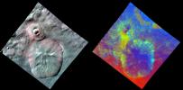 This image combines two separate views of the giant asteroid Vesta obtained by NASA's Dawn spacecraft. The data reveal a world of many varied, well-separated layers and ingredients.