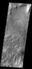 This image captured by NASA's 2001 Mars Odyssey spacecraft shows the delta deposit on the floor of Eberswalde Crater.